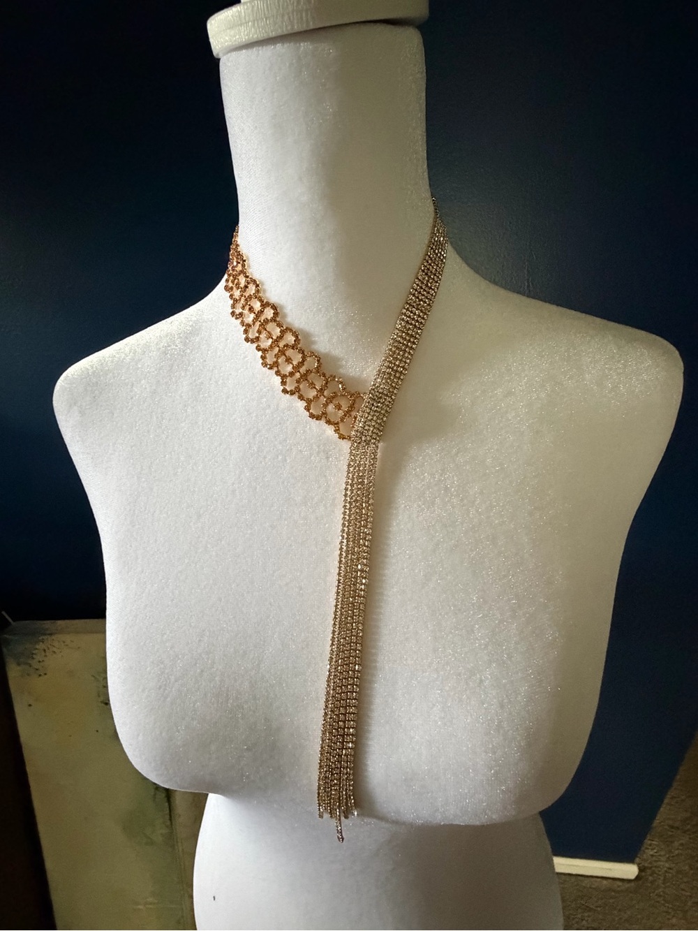 Free People Edge of Romance Gold Tone Lariat Necklace